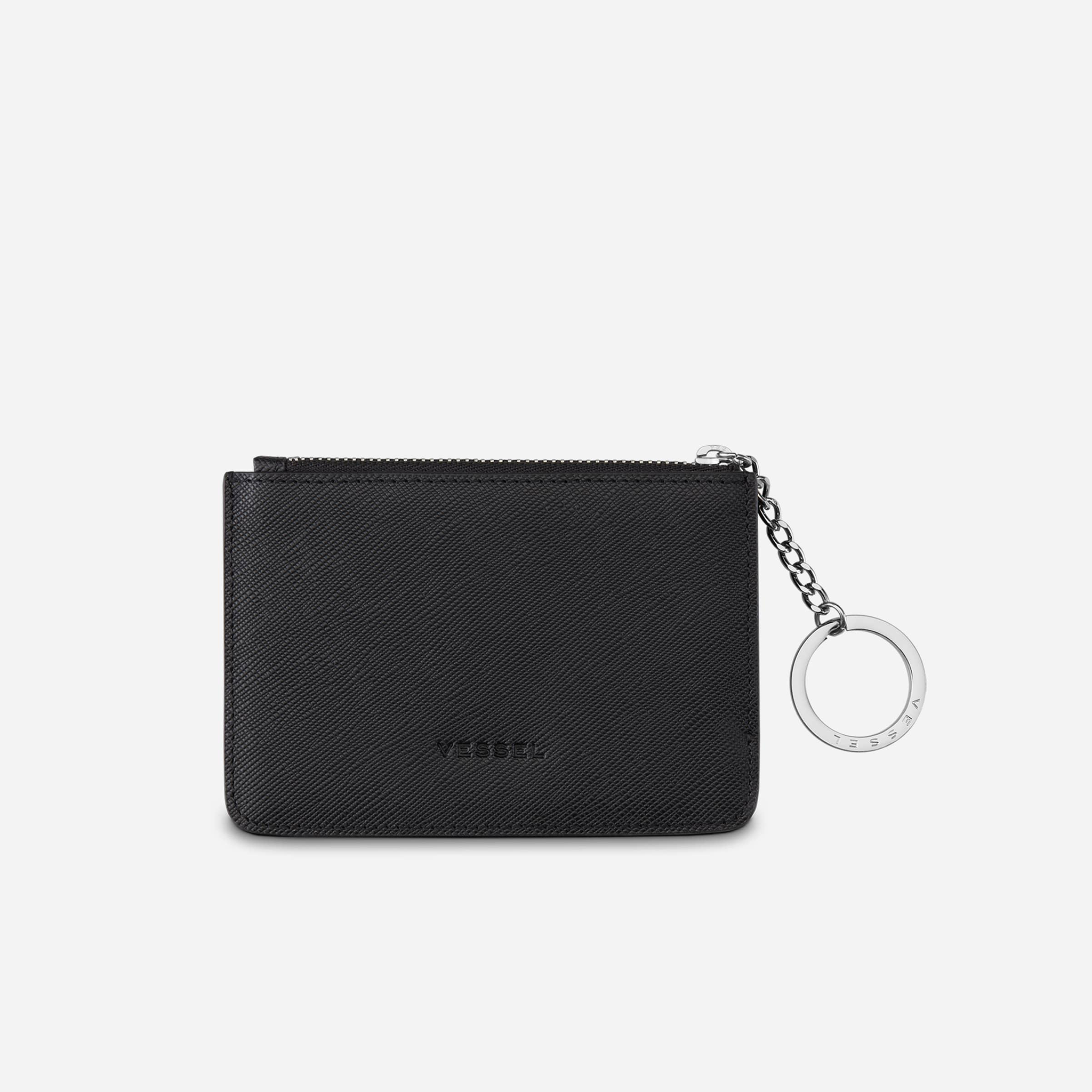 Men's Leather Zip Wallet - Slim RFID Blocking